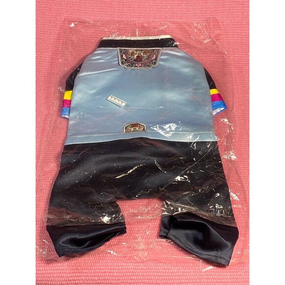 Dogfather Korea Hanbok Traditional Dog Cat Pet Outfit Costume CoSplay XL Blu VTG - Picture 3 of 13